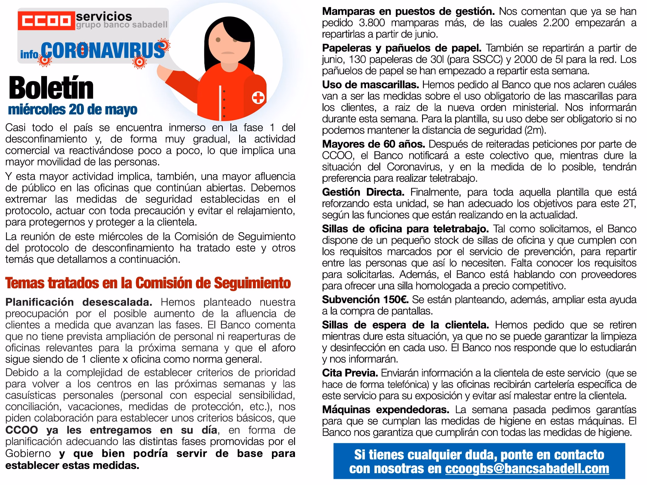 Boletin Coronavirus Banc Sabaell