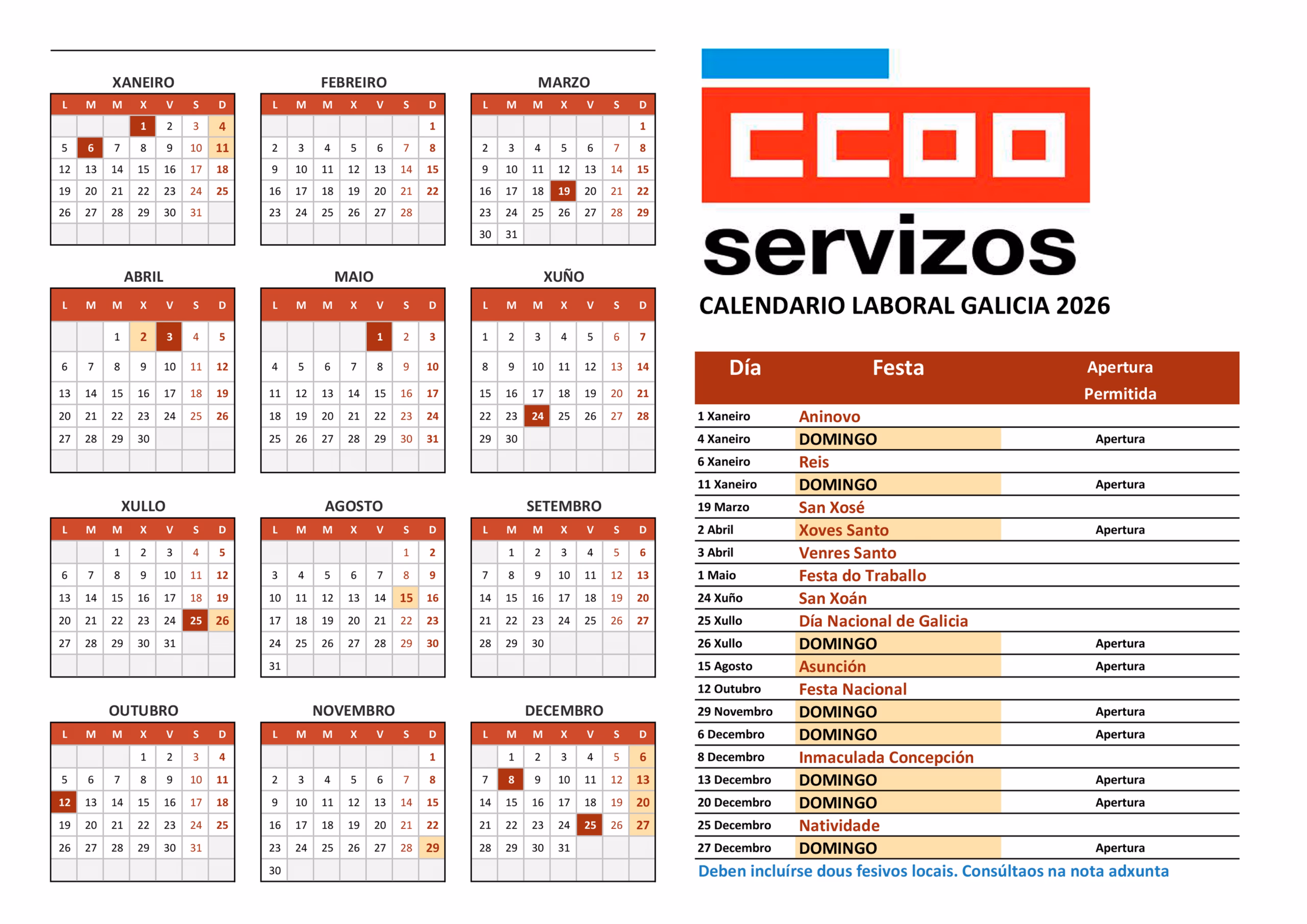 Calendario Laboral 2025