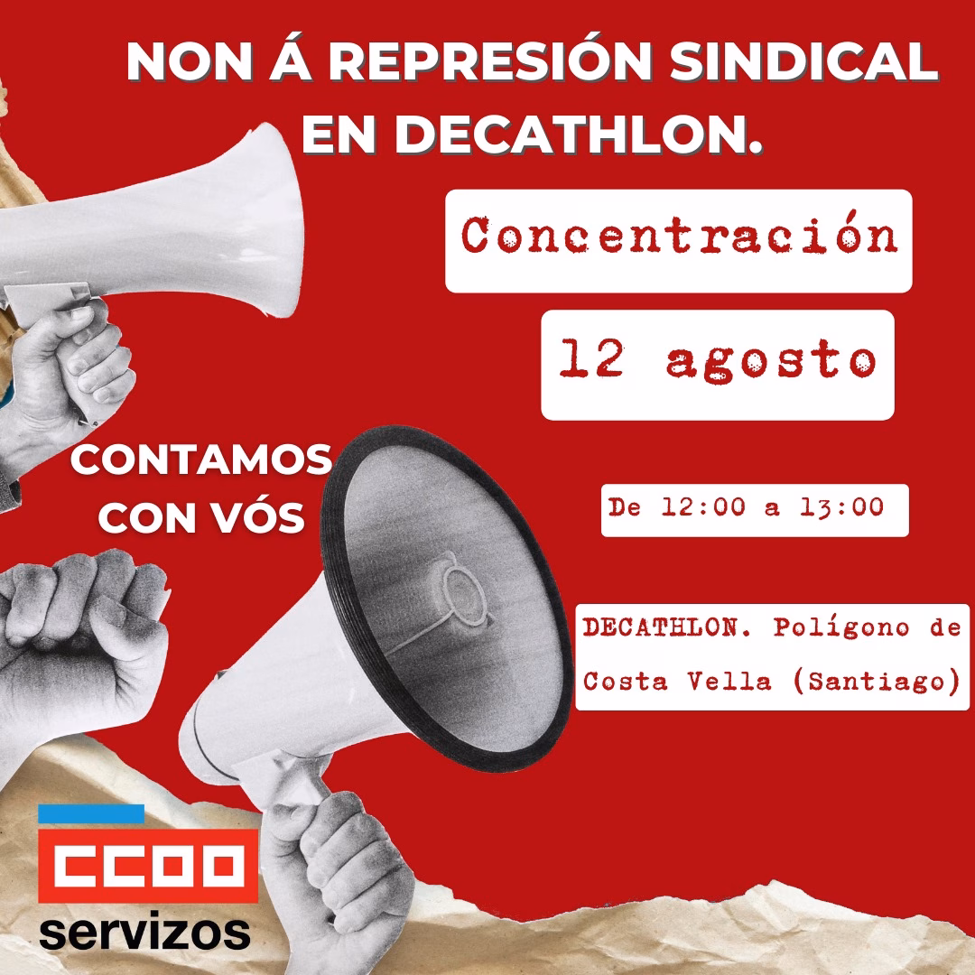 Concentración contra antisindical Decathlon