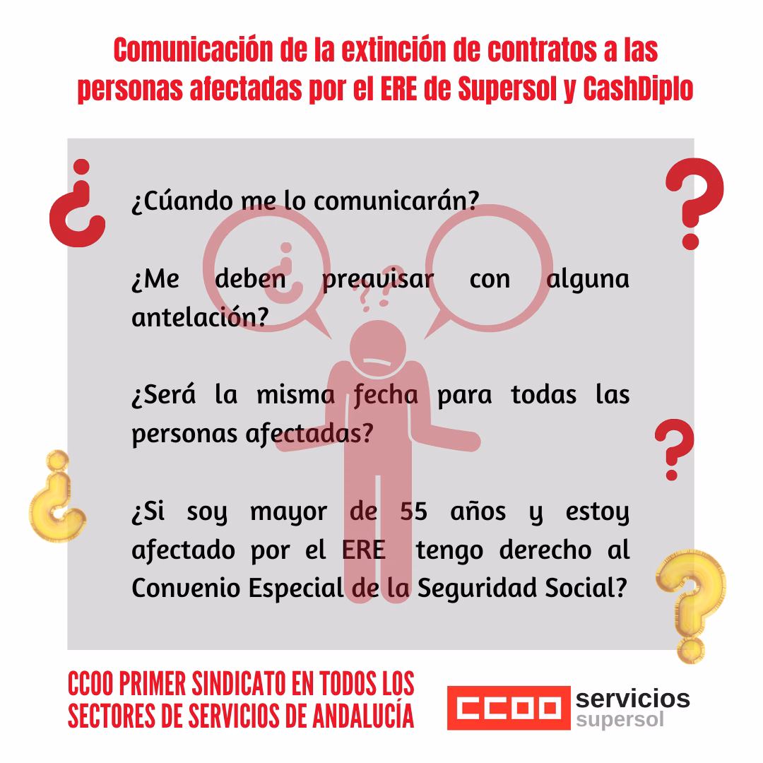 Comunicación extinción ERE Supersol CashDiplo