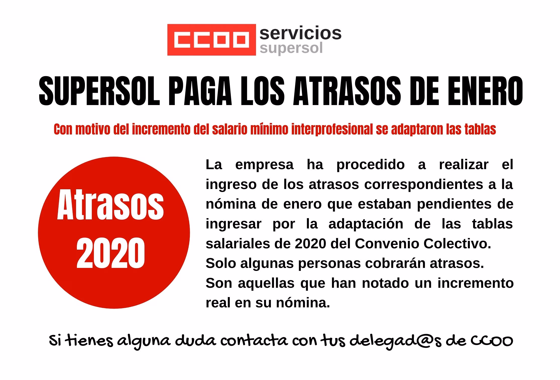 Supersol paga atrasos de enero