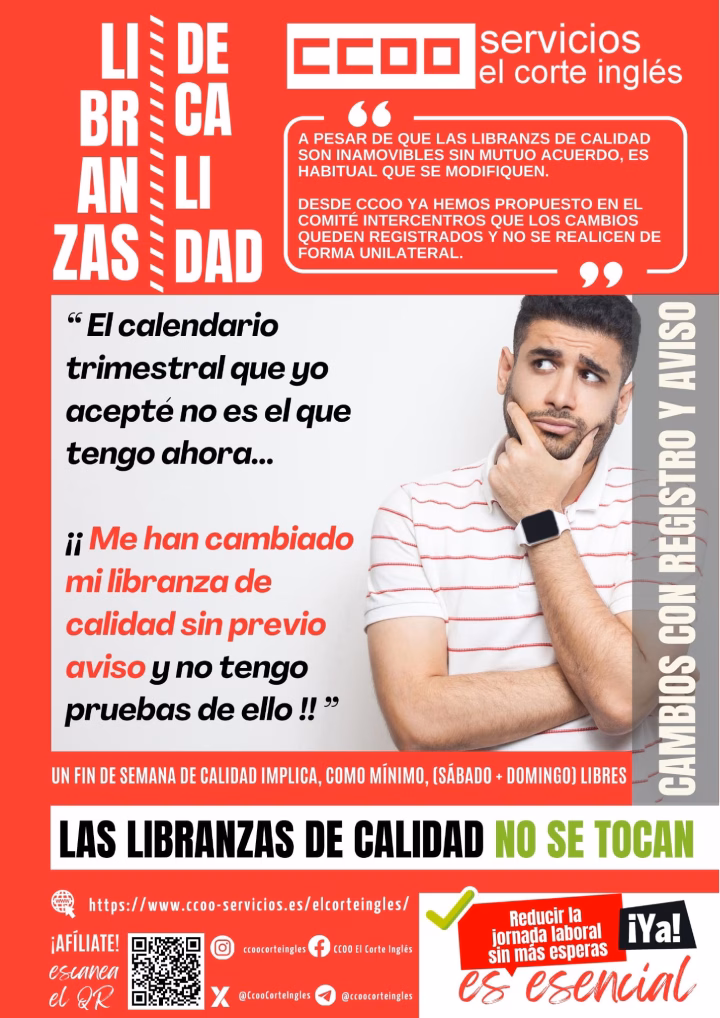 CCOO ECI LIBRANZAS DE CALIDAD CONVENIO COLECTIVO GRANDES ALMACENES