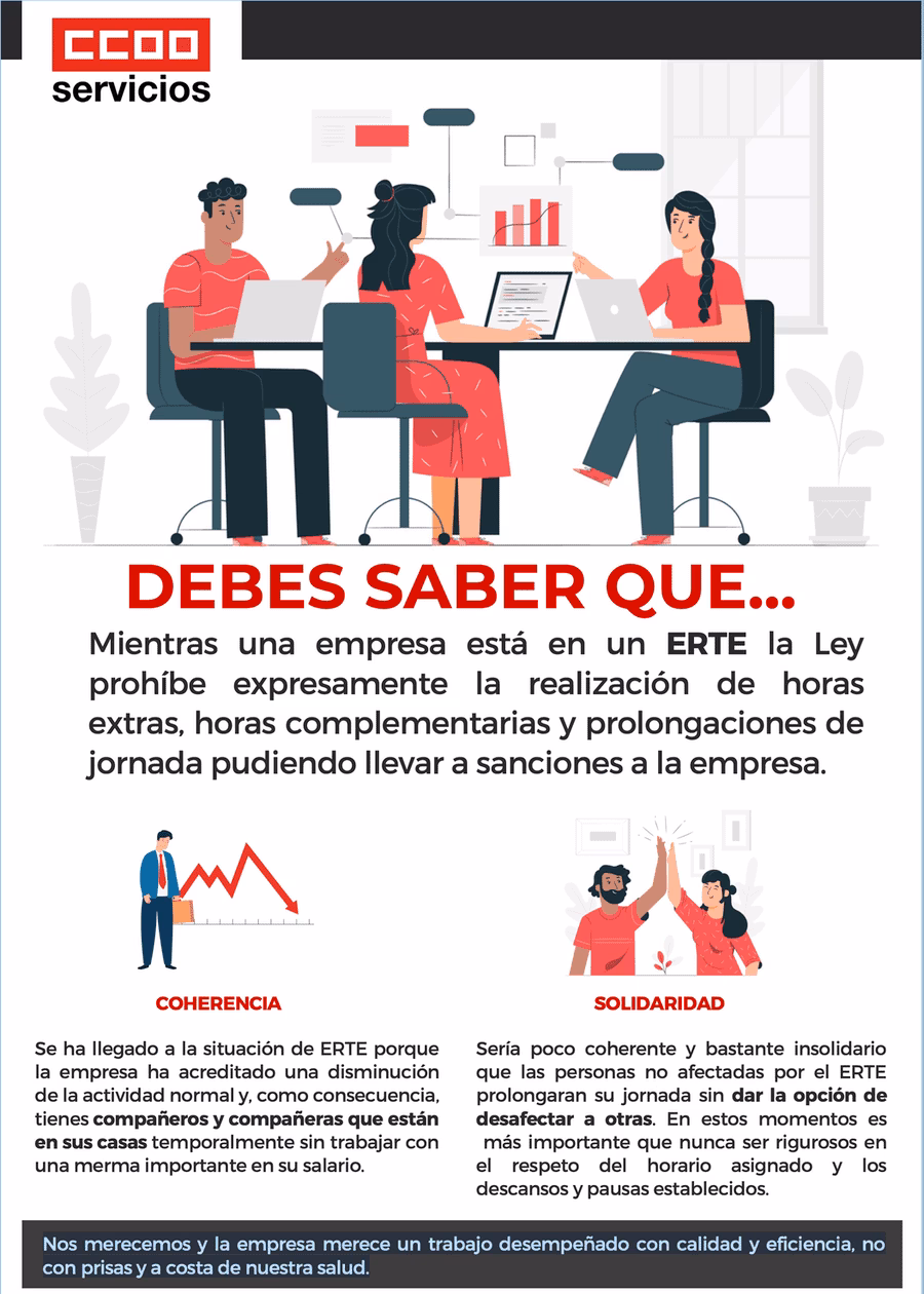 Horas extras y ERTE